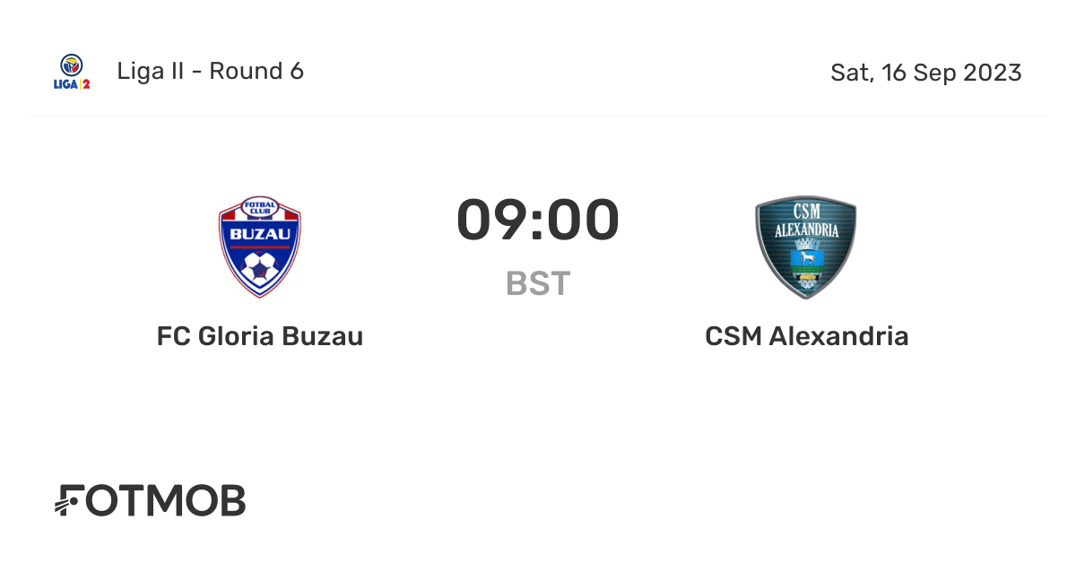 CSM Alexandria vs CSA Steaua București live score, H2H and lineups