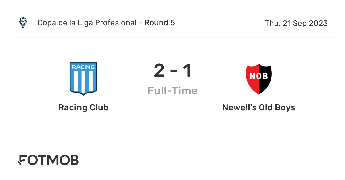 Racing Club vs Newell's Old Boys, Copa de la Liga Profesional