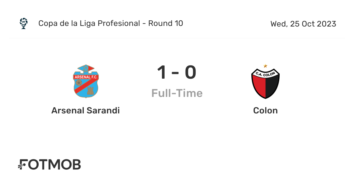 Independiente 0-0 Arsenal Sarandi (30 Oct, 2023) Final Score - ESPN (UK)