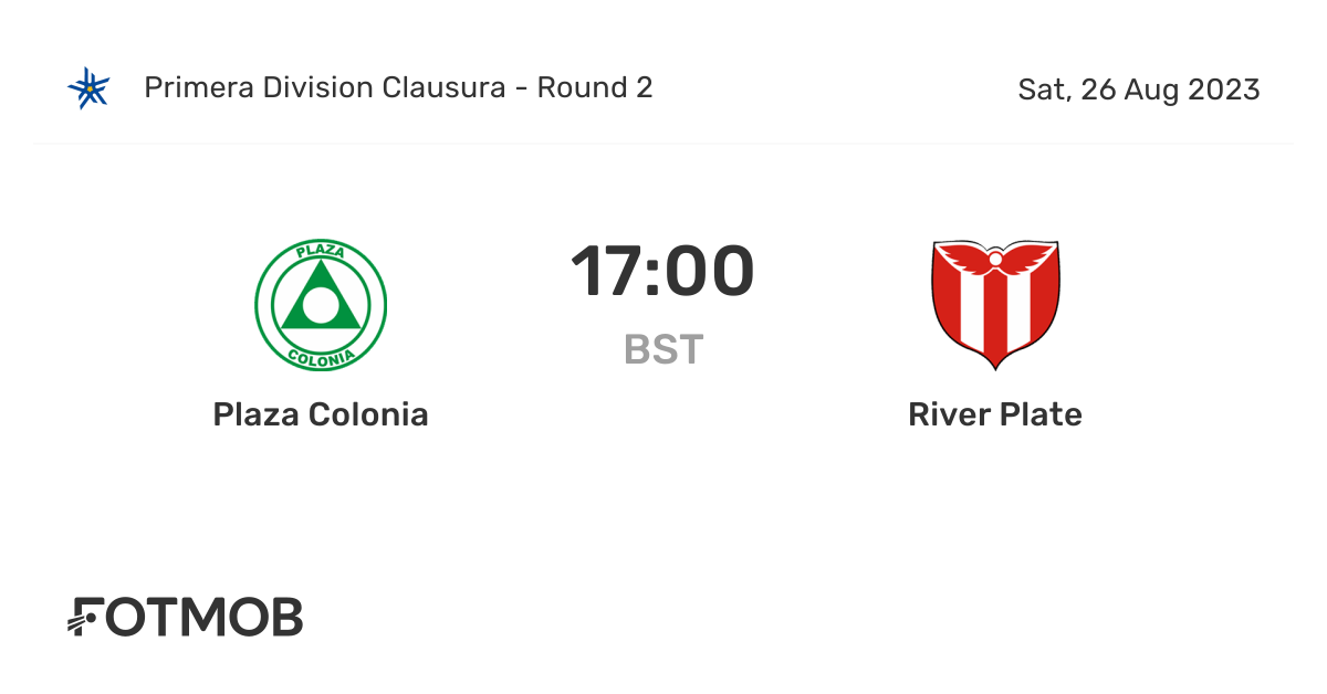 Plaza Colonia vs River Plate H2H 26 aug 2023 Head to Head stats prediction