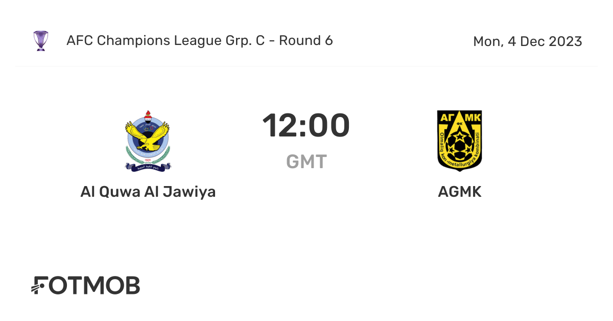 Live : FC OKMK Olmaliq vs Al Quwa Al Jawiya