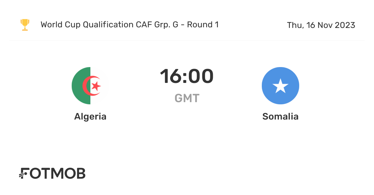 Algeria vs Somalia live score, predicted lineups and H2H stats