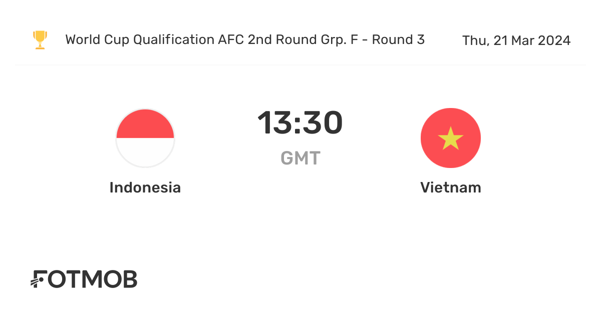 Indonesia vs Vietnam - live score, predicted lineups and H2H stats