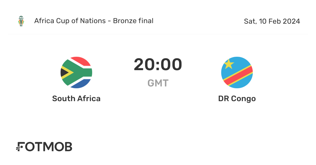 South Africa vs DR Congo live score, predicted lineups and H2H stats