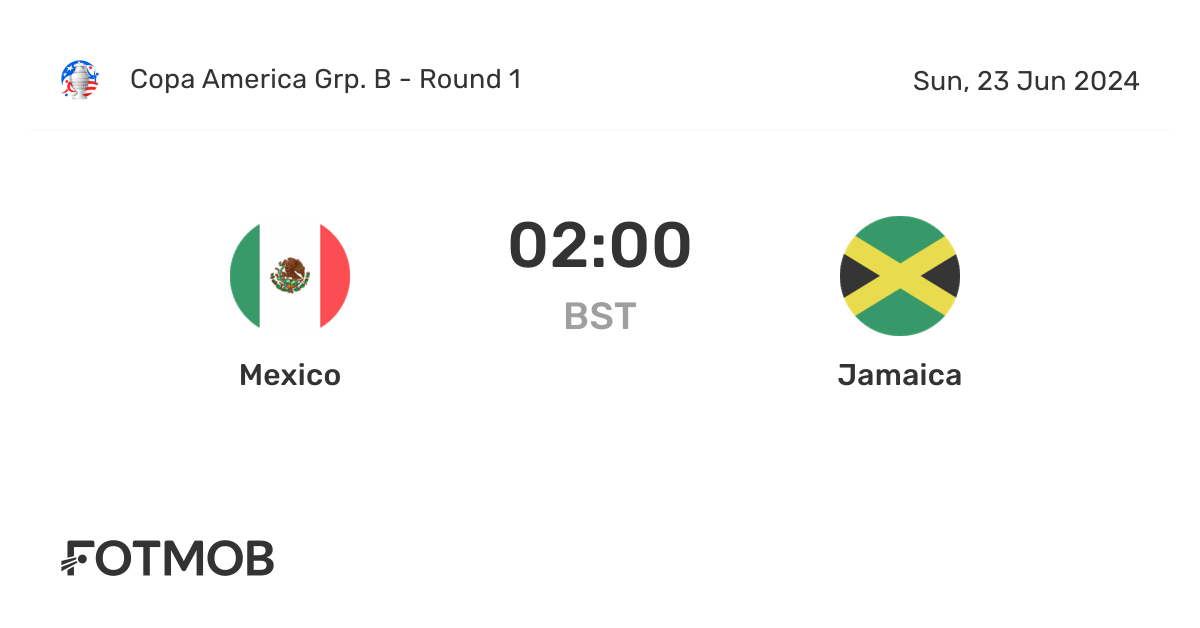 Mexico vs Jamaica live score, predicted lineups and H2H stats