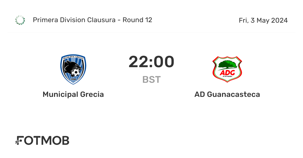 AD Municipal Liberia vs Municipal Grecia - live score, predicted lineups  and H2H stats