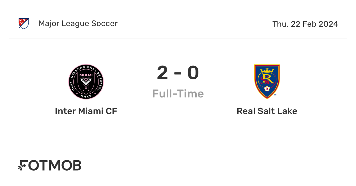 Inter Miami CF vs Real Salt Lake live score, predicted lineups and