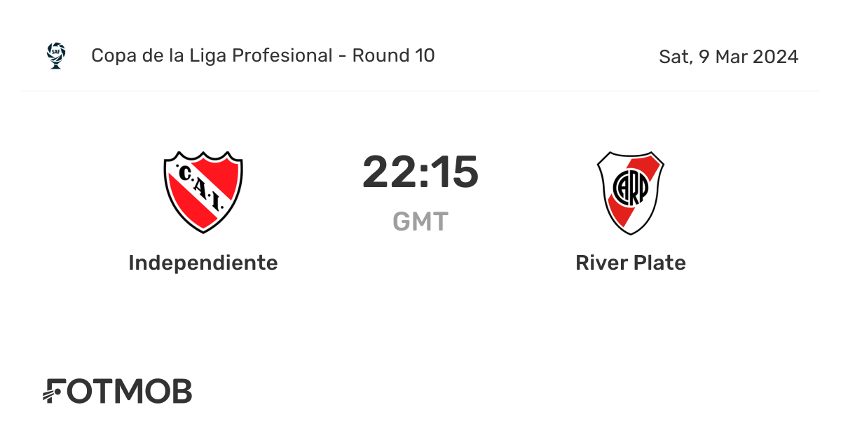 Independiente vs River Plate marcador en vivo, alineaciones previstas