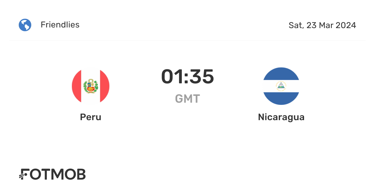 Peru vs Nicaragua live score, predicted lineups and H2H stats