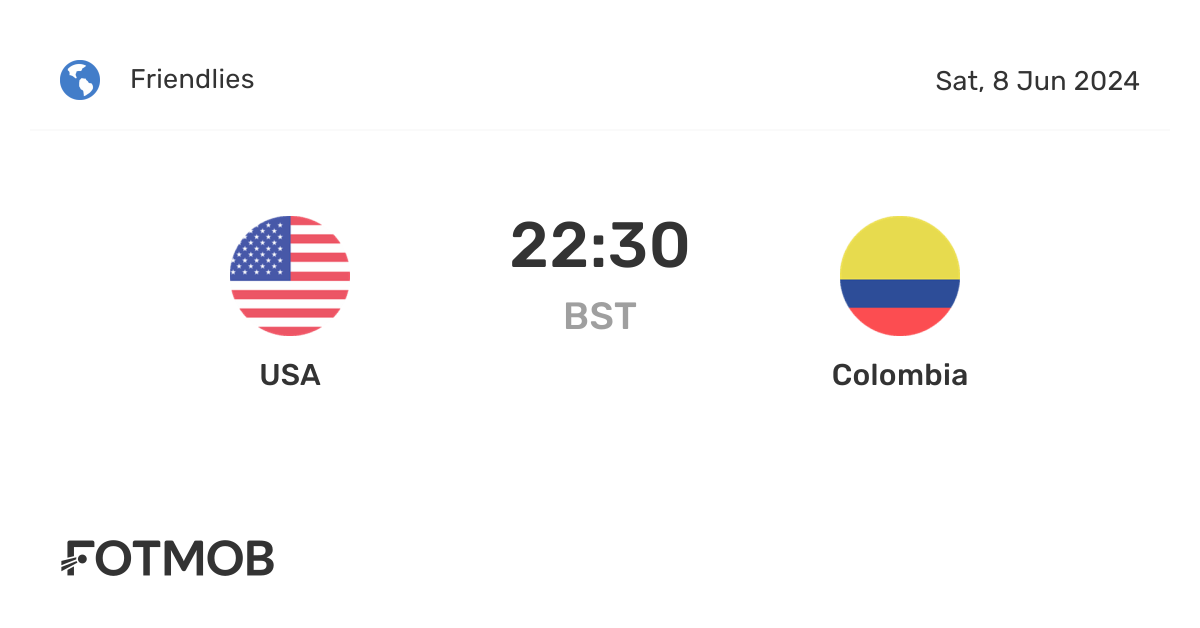 USA vs Colombia live score, predicted lineups and H2H stats