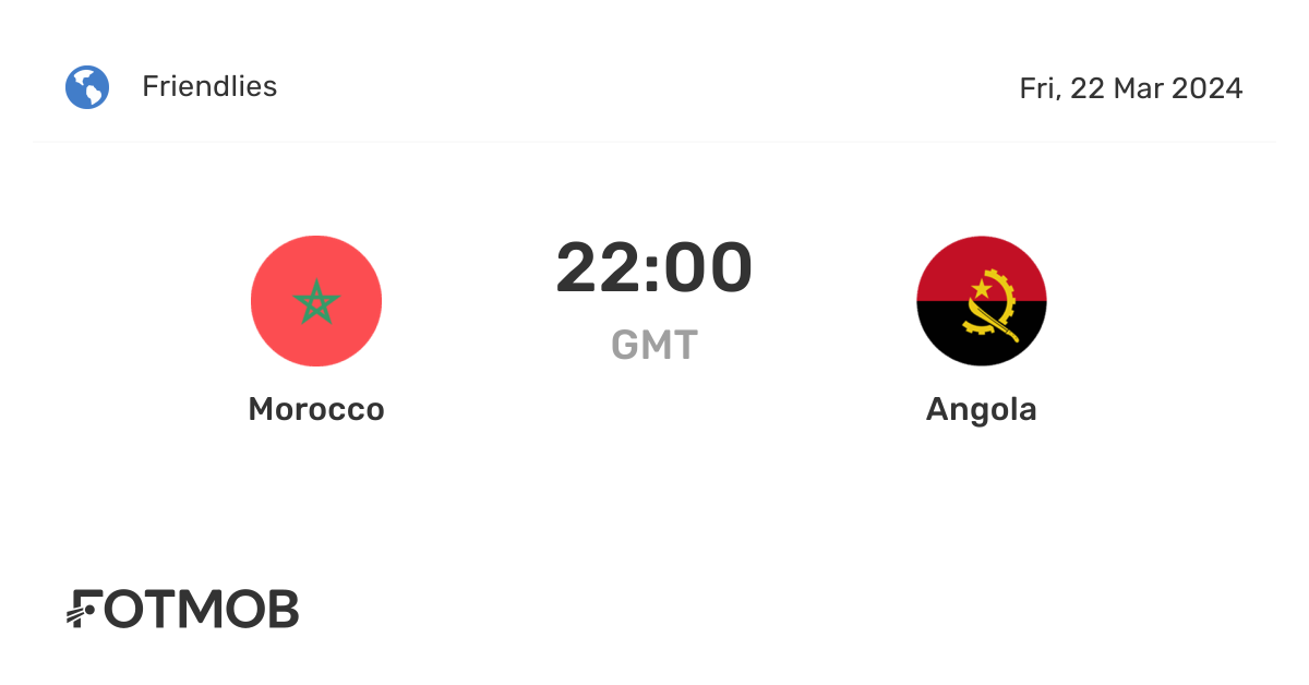 Morocco vs Angola live score, predicted lineups and H2H stats